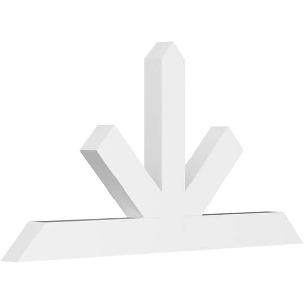 Ekena Millwork Saratoga Architectural Grade PVC Gable Bracket, 72"W x 36"H x 4"D x 6"F, 12/12 Pitch GBP072X36X0406SAR00 - main